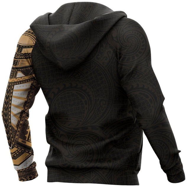 Polynesian Turtle Tribal Tattoo Style Golden Hoodie NVD1352-Apparel-Dung Van-Hoodie-S-Vibe Cosy™