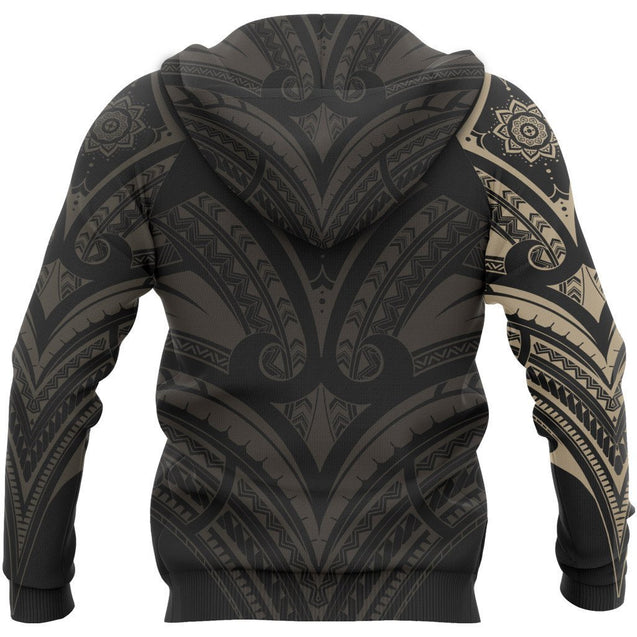 Polynesian Flower Tattoo Style Hoodie NVD1353-Apparel-Dung Van-Hoodie-S-Vibe Cosy™