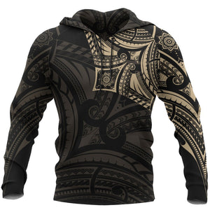 Polynesian Flower Tattoo Style Hoodie NVD1353-Apparel-Dung Van-Hoodie-S-Vibe Cosy™