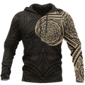 Polynesian Native Golden Flowers Tattoo Style Hoodie NVD1354-Apparel-Dung Van-Hoodie-S-Vibe Cosy™