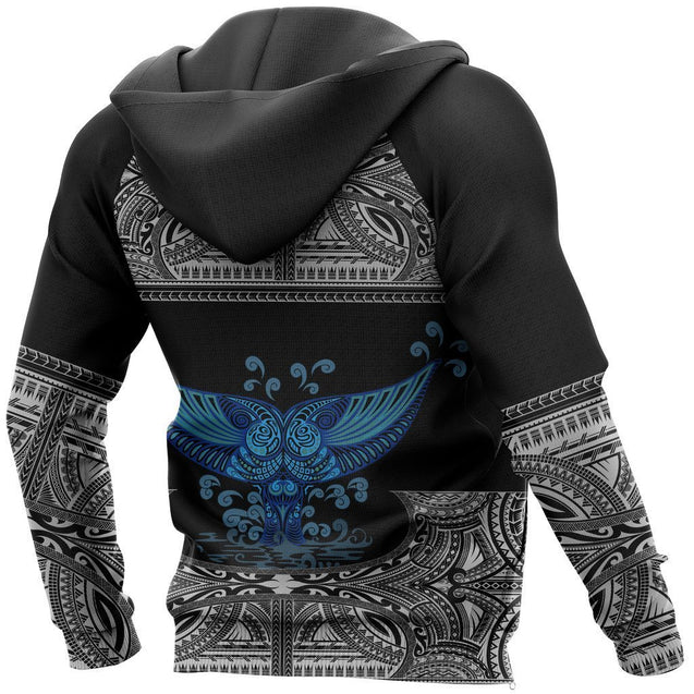 Polynesian Tattoo Hoodie Whale Tail NVD1359-Apparel-Dung Van-Hoodie-S-Vibe Cosy™