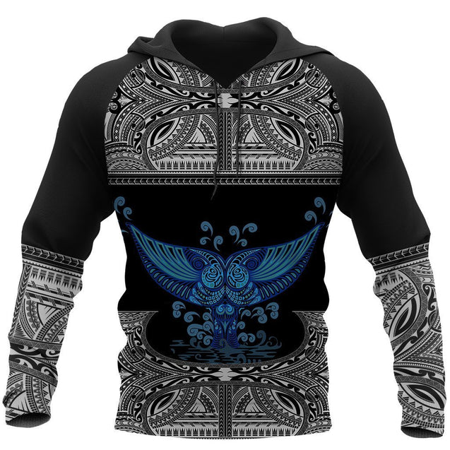 Polynesian Tattoo Hoodie Whale Tail NVD1359-Apparel-Dung Van-Hoodie-S-Vibe Cosy™