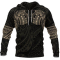 Polynesian Hoodie Tattoo Style Gold NVD1360-Apparel-Dung Van-Hoodie-S-Vibe Cosy™
