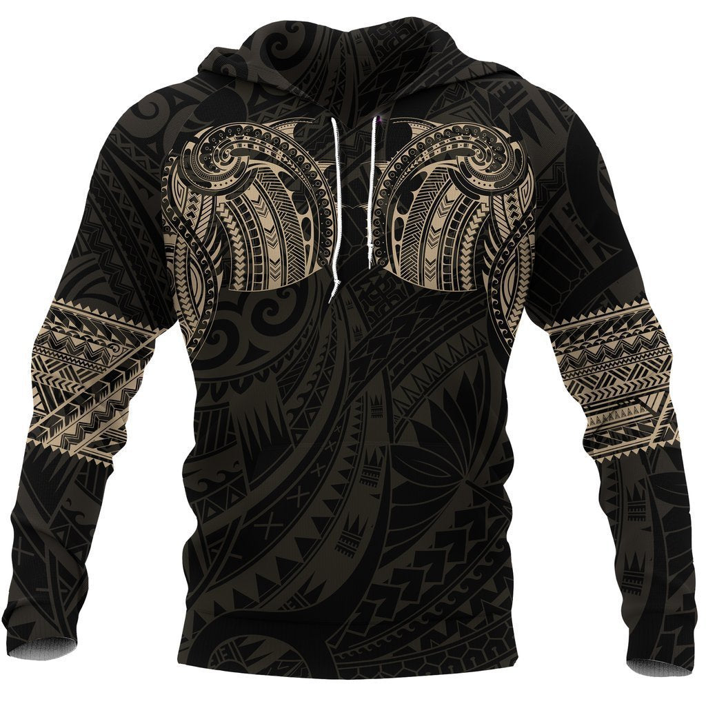 Polynesian Hoodie Tattoo Style Gold NVD1360-Apparel-Dung Van-Hoodie-S-Vibe Cosy™