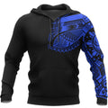 Polynesian Chest Tattoo - Special Hoodie Blue NVD1361-Apparel-Dung Van-Hoodie-S-Vibe Cosy™