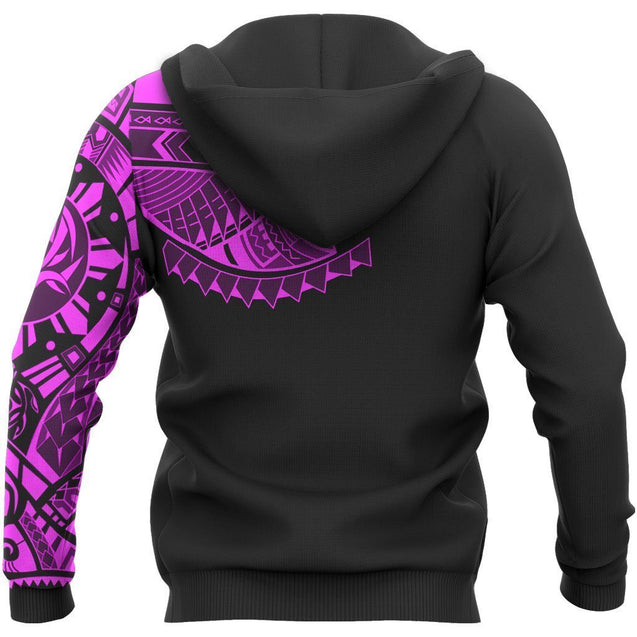 Polynesian Chest Tattoo - Special Hoodie Pink NVD1362-Apparel-Dung Van-Hoodie-S-Vibe Cosy™