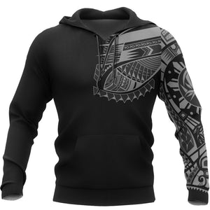 Polynesian Chest Tattoo - Special Hoodie Gray NVD1363-Apparel-Dung Van-Hoodie-S-Vibe Cosy™