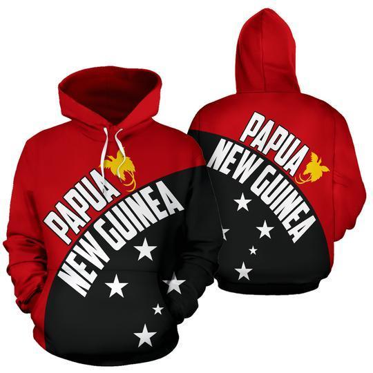 Papua New Guinea Hoodie Wave Flag Color NVD1117-Apparel-Amazing Hoodie-Hoodie-S-Vibe Cosy™