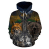 Native American – Bear Wolf Owl Fox 3D All Over Hoodie HC1903-Apparel-Huyencass-Hoodie-S-Vibe Cosy™