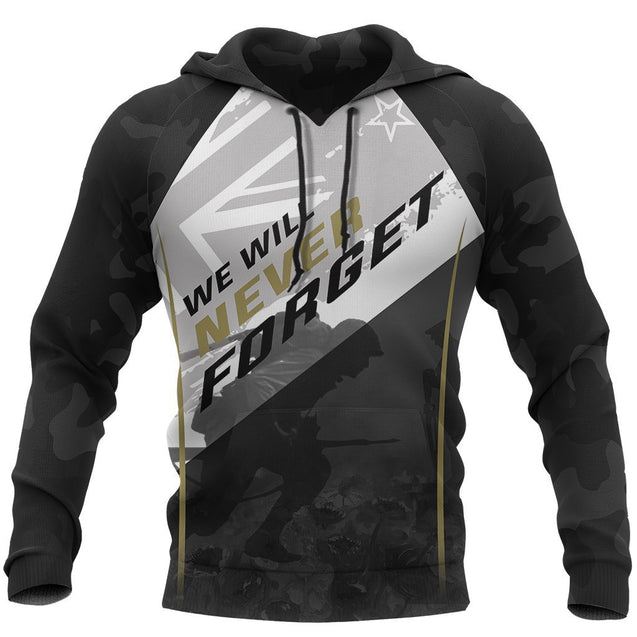 Anzac New Zealand Hoodie, Let Us Never Forget Pullover Hoodie PL03032002-Apparel-PL8386-Hoodie-S-Vibe Cosy™