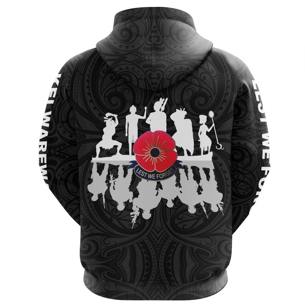 Lest We Forget Hoodie, New Zealand Warriors Anzac Pullover Hoodie HC18802 - Amaze Style™-Apparel