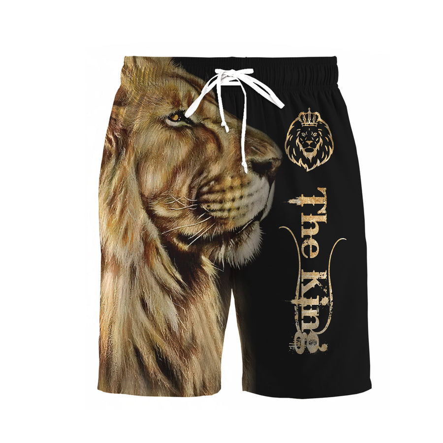 King Lion 3D All Over Printed Combo T-Shirt BoardShorts