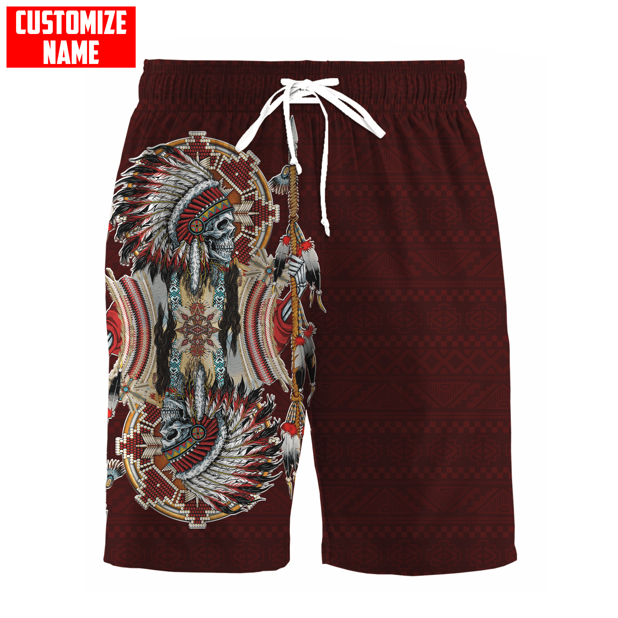 Customized name Native American 3D All Over Printed Unisex Shirts