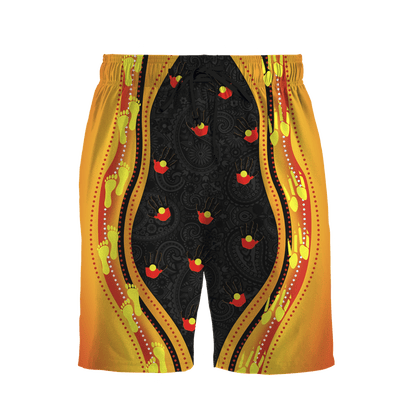 Custom name Proud to be Aboriginal Golden style Combo T-Shirt Short