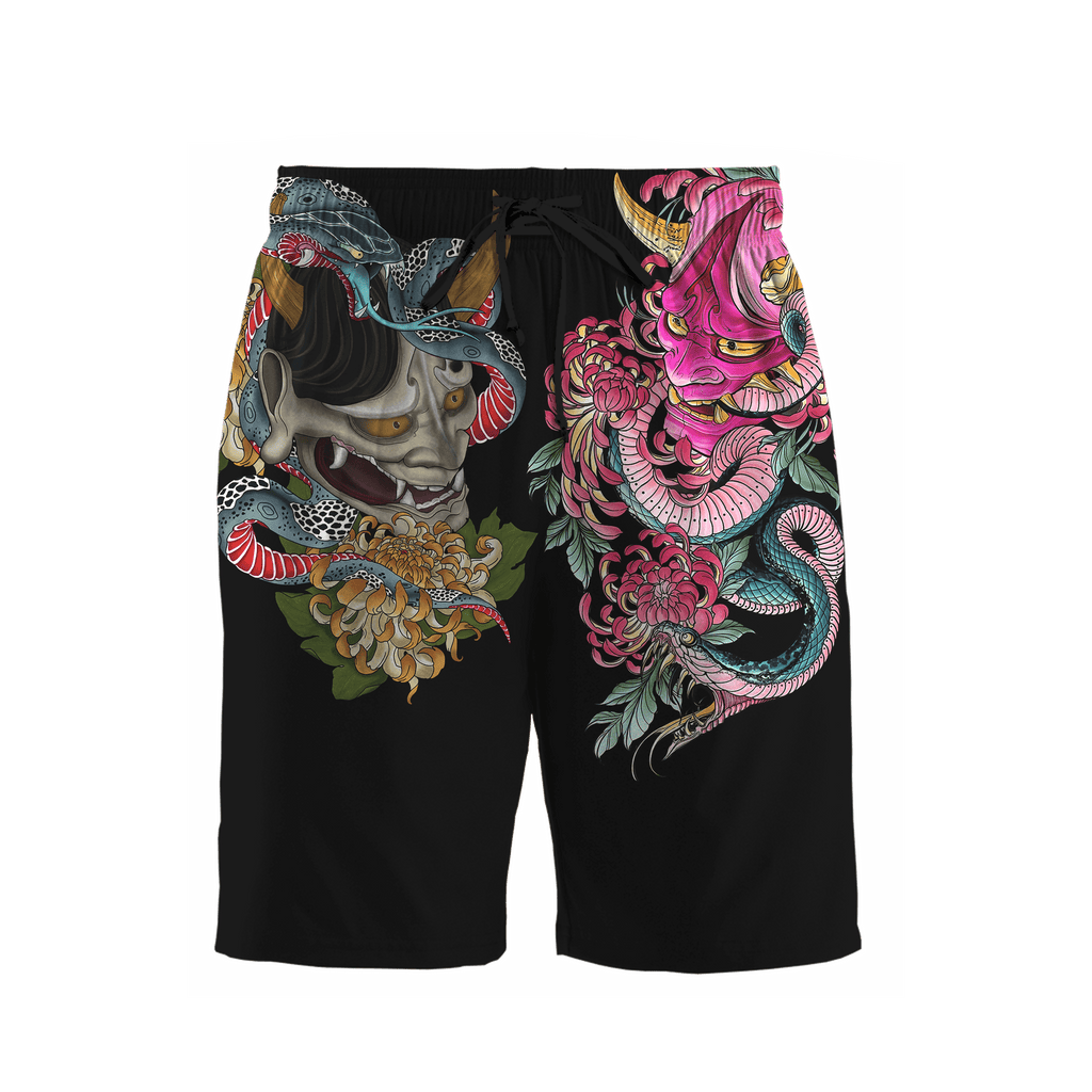 Japan Culture 3D All Over Printed Combo T-Shirt BoardShorts