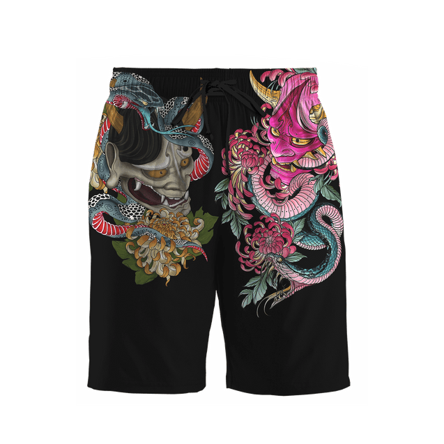 Japan Culture 3D All Over Printed Combo T-Shirt BoardShorts