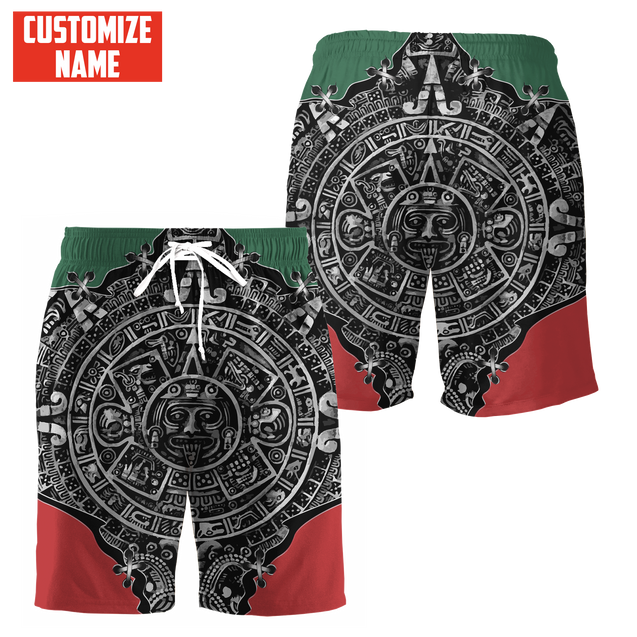 Personalized Name Aztec Mexican Combo T-shirt and Short 3D All Over Printed DQB09102101