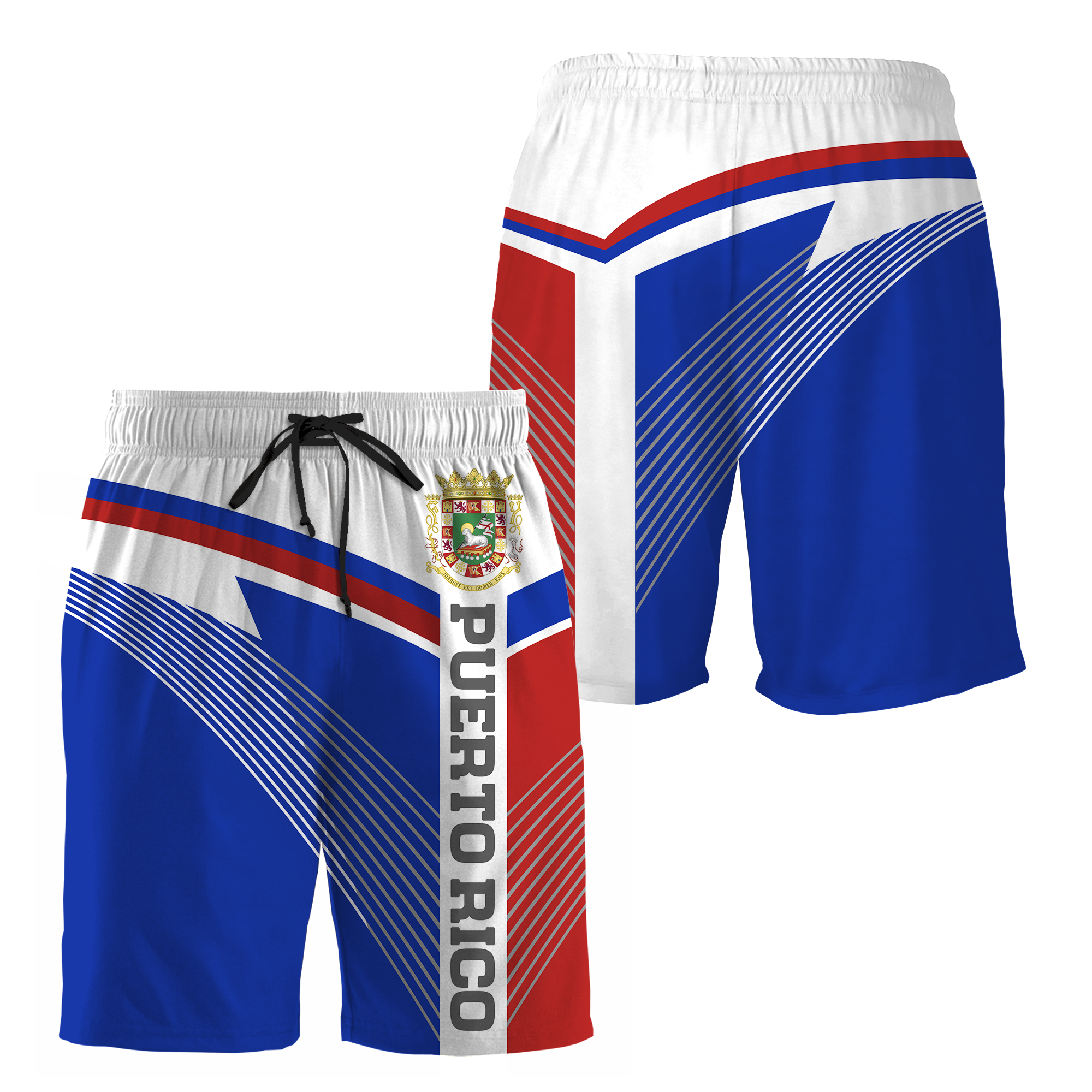 Customize Name Puerto Rico Combo T-Shirt And Board Short