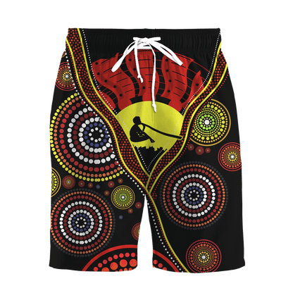 Australian Aboriginal Flag Didgeridoo 3D printed shirts