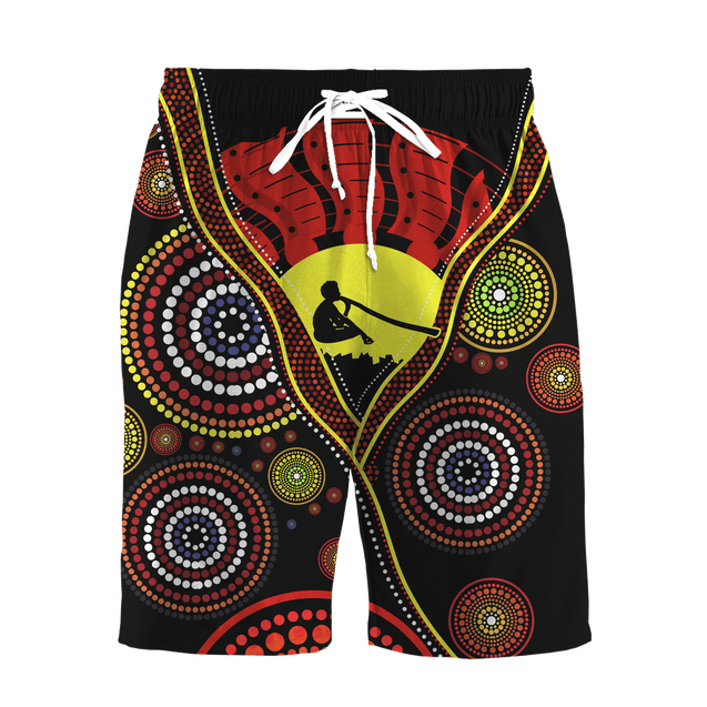 Australian Aboriginal Flag Didgeridoo 3D printed shirts