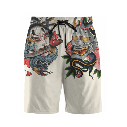 Japan Culture 3D All Over Printed Combo T-Shirt BoardShorts