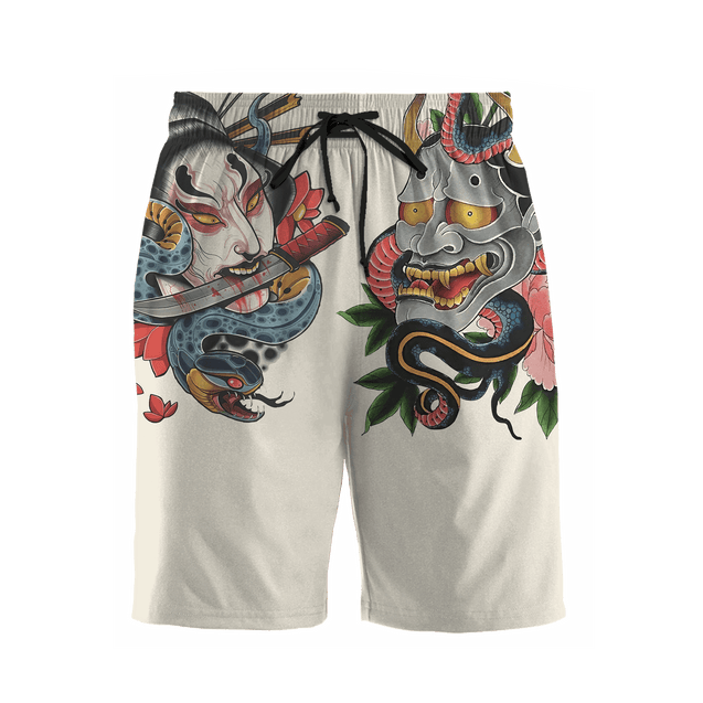 Japan Culture 3D All Over Printed Combo T-Shirt BoardShorts