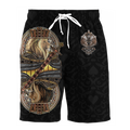 King Ace Spade Lion Poker 3D All Over Printed Combo T-Shirt BoardShorts