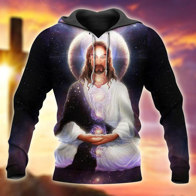 Jesus Menditation 3D All Over Printed Unisex Hoodie