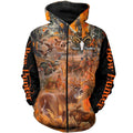 3D Printed Beautiful Orange Camo Hunting Clothes Oauy2702-Apparel-DV85-Zipped Hoodie-S-Vibe Cosy™