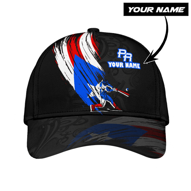 Customize Name Baseball Puerto Rico Classic Cap