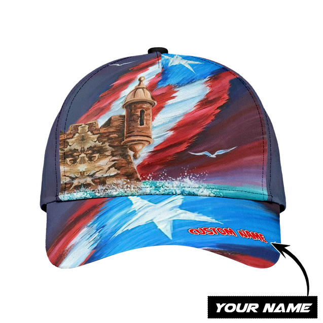 Customize Name Great Wave Puerto Rico Classic Cap