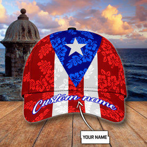 Customize Name Puerto Rico Classic Cap