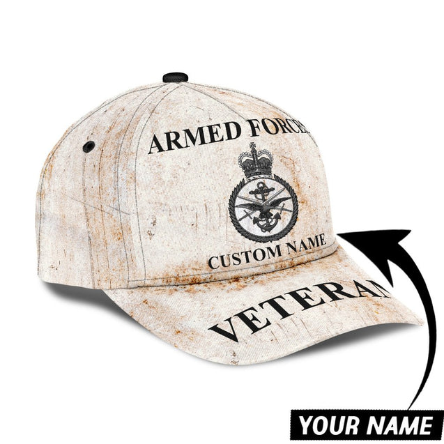 Custom Name XT British Veteran Armed Forces Classic Cap HHT13042103