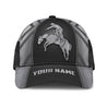 Personalized Name Rodeo Classic Cap Metal Pattern Horse Rider