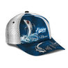 Custom Name Shark Fishing hat Hook 3D Painting print Cap