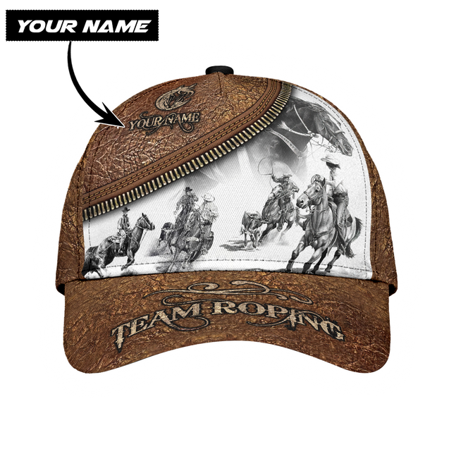 Personalized Name Bull Riding Classic Cap Team Roping