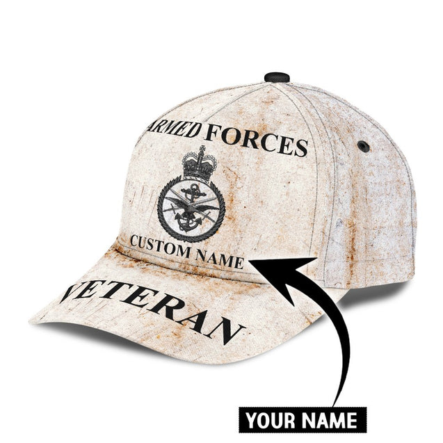 Custom Name XT British Veteran Armed Forces Classic Cap HHT13042103