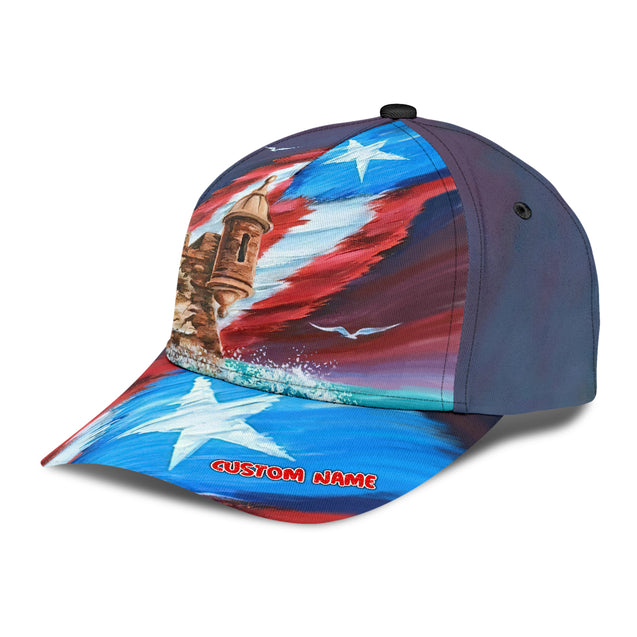 Customize Name Great Wave Puerto Rico Classic Cap