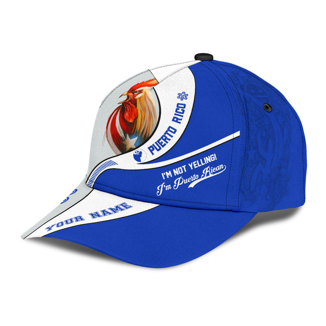 Customize Name Rooster Puerto Rico Classic Cap