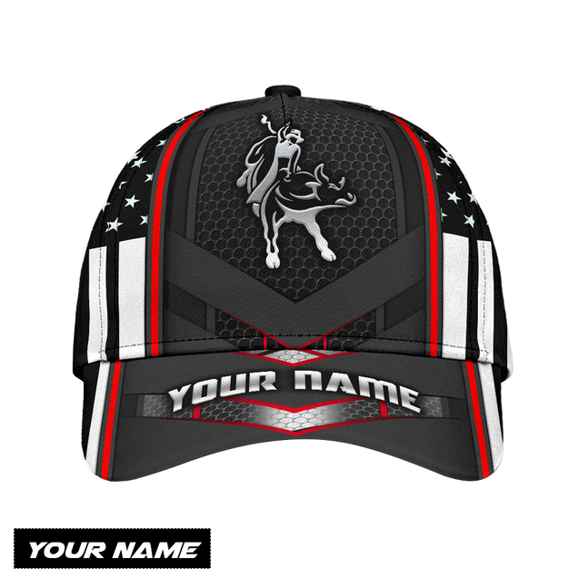 Personalized Name Bull Riding Classic Cap American Bull Rider Ver 4