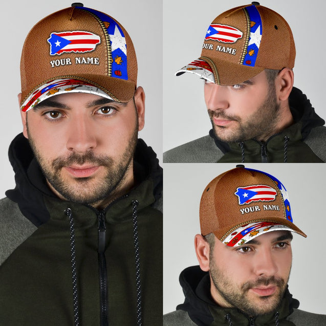 Customize Name Puerto Rico Classic Cap