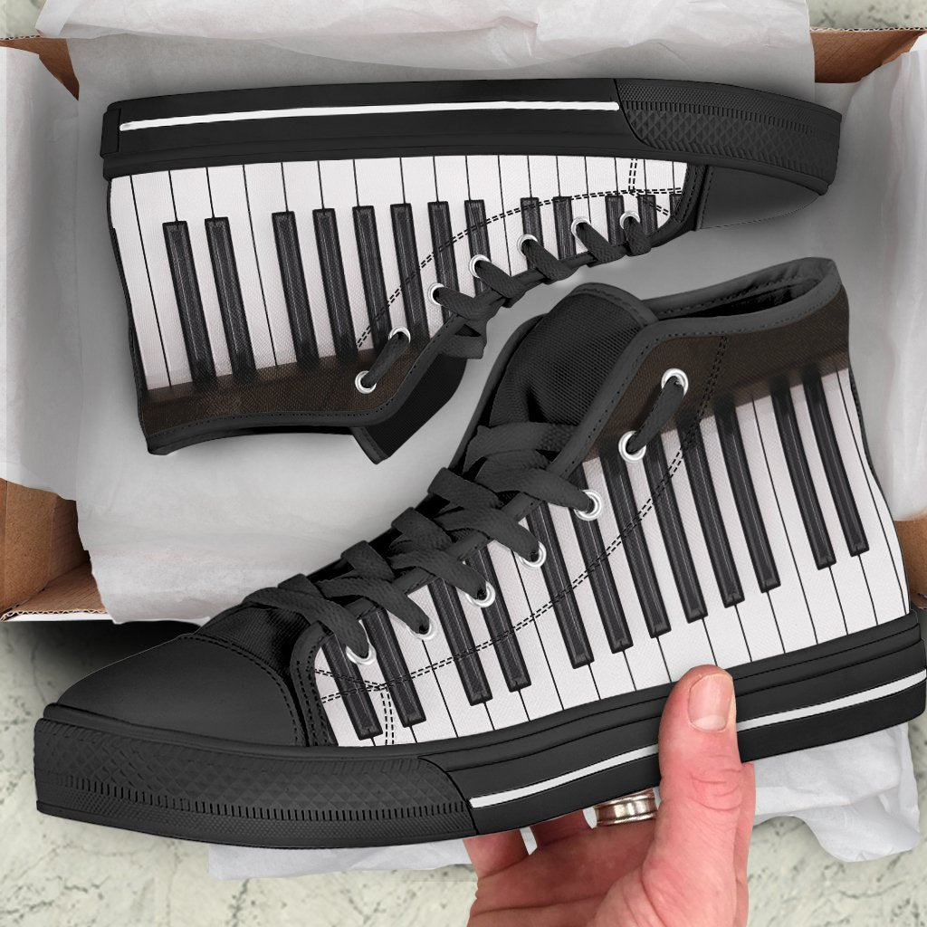 Piano high top shoes HG01-HG-Black-EU36 (US6)-Vibe Cosy™