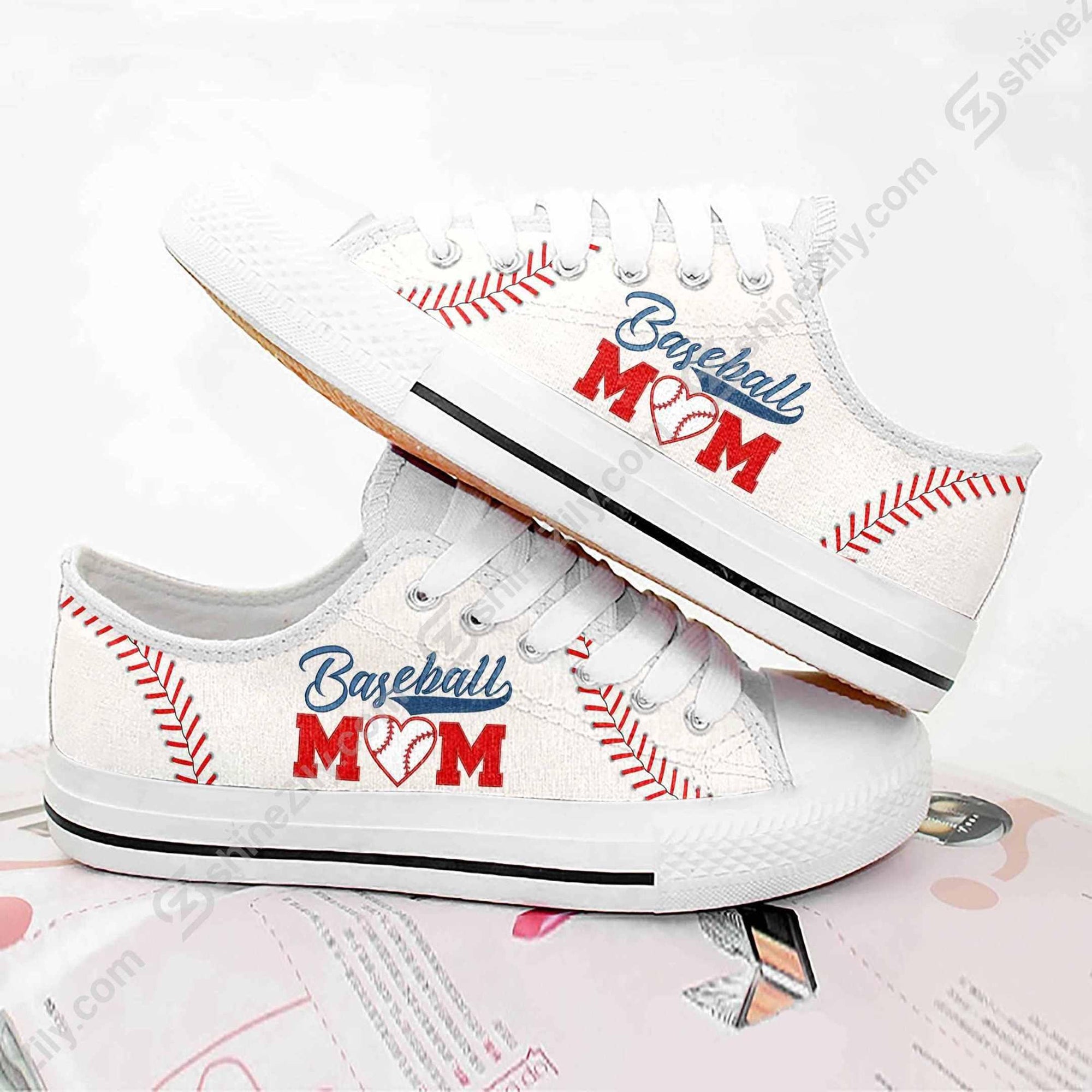 Baseball Mom Low Top Shoes NHT220201-zpod-EU36 (US6)-Vibe Cosy™