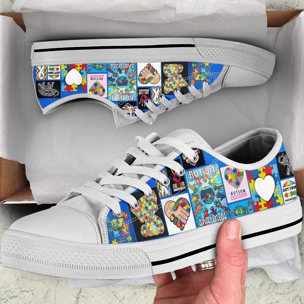 Autism Awareness Low Top Shoes NHT240201-zpod-EU36 (US6)-Vibe Cosy™