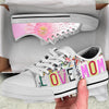 Love mom breast cancer HG HAC060307-HG-Unisex Low Top Canvas Shoes-White-EU36 (US6)-Vibe Cosy™