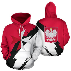 Poland Hoodie - Maltese Cross-Apparel-PL8386-Hoodie-S-Vibe Cosy™