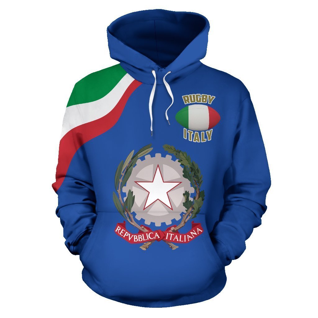 Italy Rugby Zip Up Hoodie-Apparel-PL8386-Hoodie-S-Vibe Cosy™