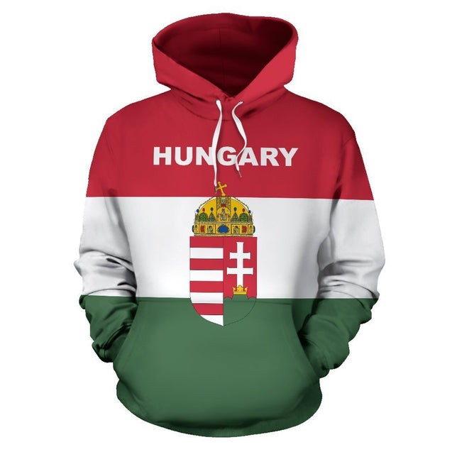 Hungary Flag and Coat of Arms-Apparel-PL8386-Hoodie-S-Vibe Cosy™