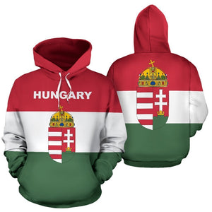 Hungary Flag and Coat of Arms-Apparel-PL8386-Hoodie-S-Vibe Cosy™