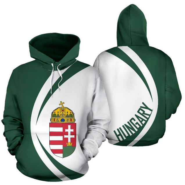 Hungary Coat Of Arms Zip Up Hoodie - Circle Style 01-Apparel-PL8386-Hoodie-S-Vibe Cosy™